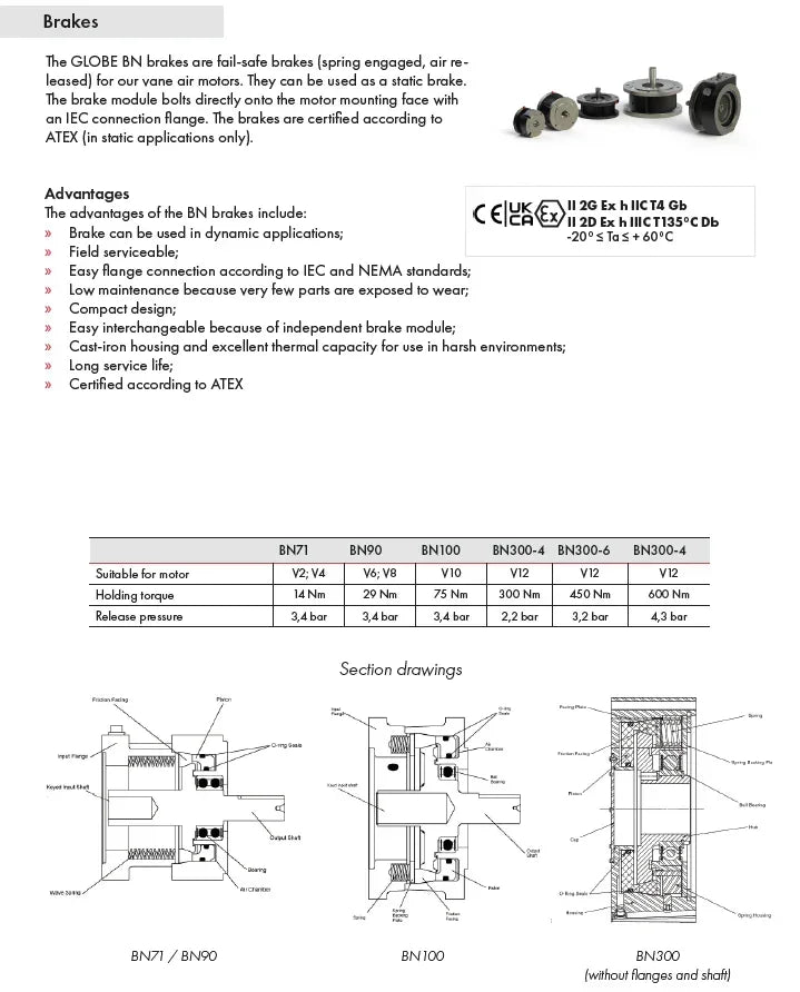 V10 / VS10 Vane Motor Brake
